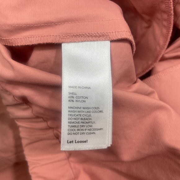 Kate Spade 10‎ Saturday Shorts Pink Cotton Blend Elastic Drawstring - Picture 3 of 4